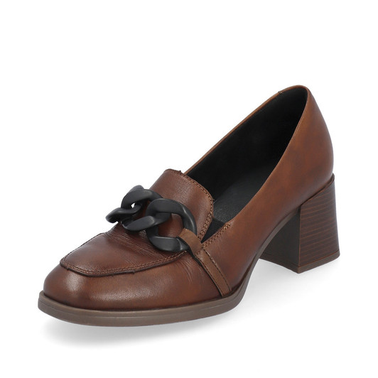 Remonte D0V00-22 Block Heel slip on Chestnut Chestnut color