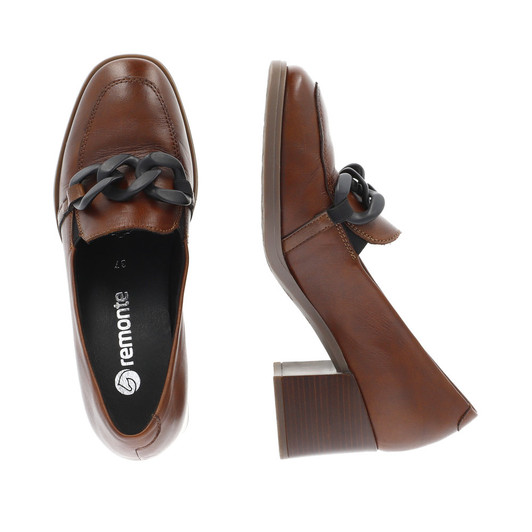 Remonte D0V00-22 Block Heel slip on Chestnut Chestnut color