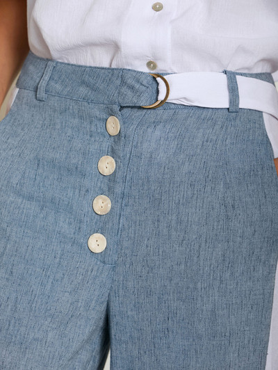 Skatie S05P96MYA Bicolour linen trousers