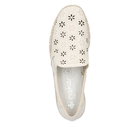 Rieker 53757-60 Sliip on shoe  Cream