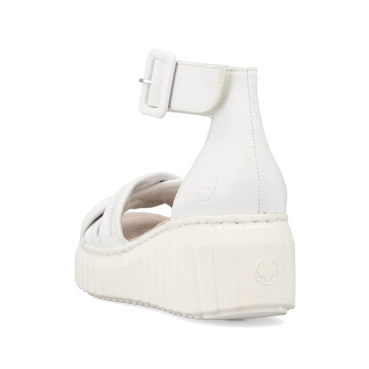 Rieker 64159-80 Wedge sandal with ankle strap White