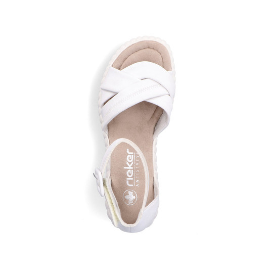 Rieker 64159-80 Wedge sandal with ankle strap White