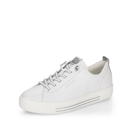 Remonte D0913-80 Flat laced trainer White / Silver
