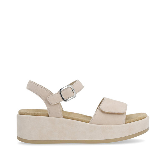 Remonte D1N50-60 Platform wedge sandal Cream