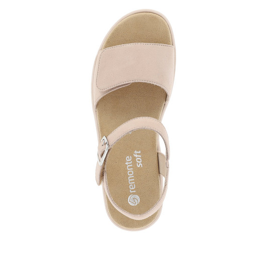 Remonte D1N50-60 Platform wedge sandal Cream