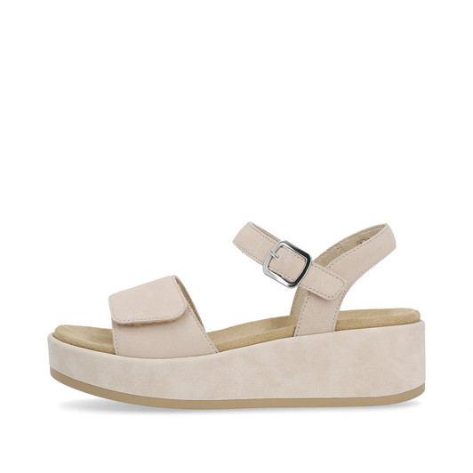 Remonte D1N50-60 Platform wedge sandal Cream