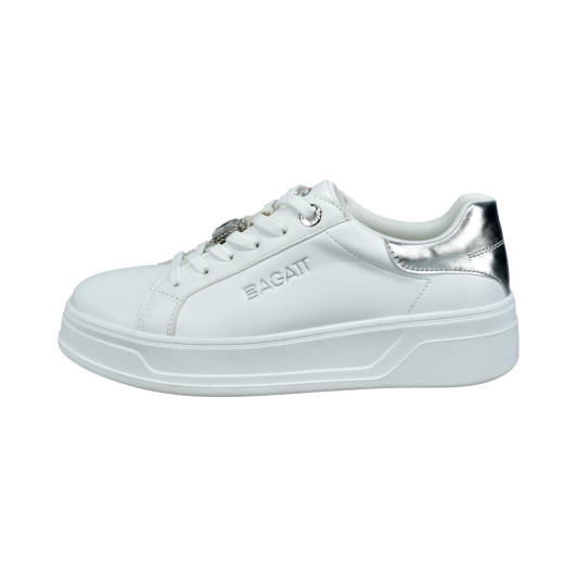 Bagatt  D31-AJJ07-5059  Platform laced trainer with dimonte  white