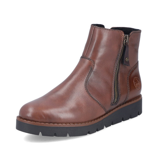 Rieker 44950-24 Flat pull on ankle boot Tan