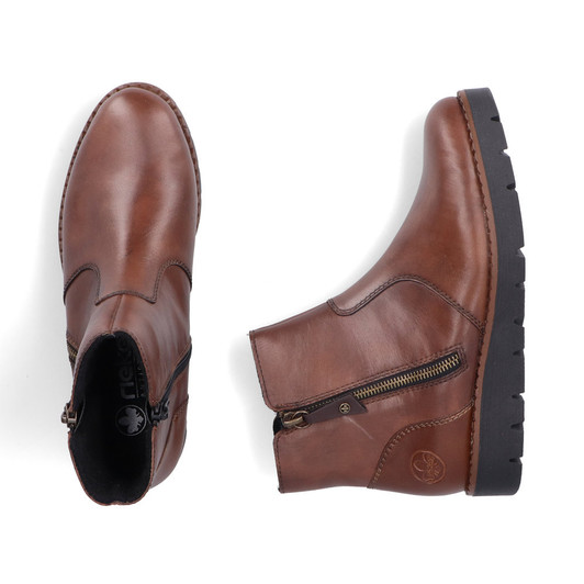 Rieker 44950-24 Flat pull on ankle boot Tan