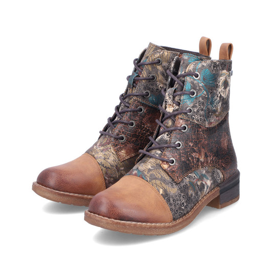 Rieker 94611-90 Printed laced ankle boot