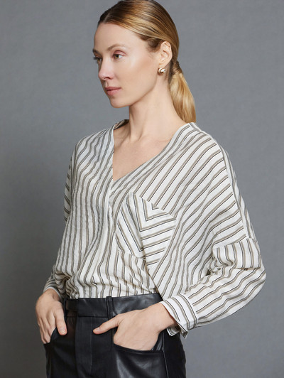 Skatie S05B96W Poplin striped shirt