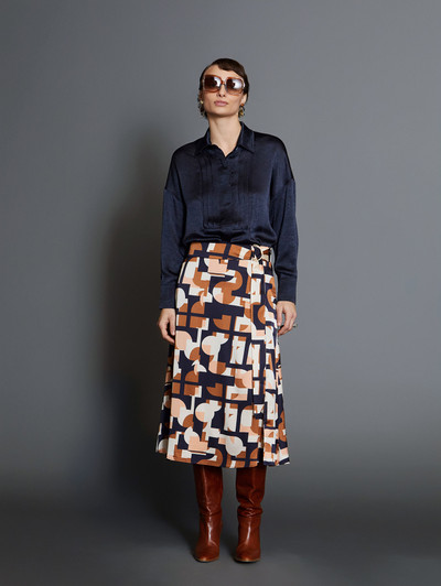 Skatie S05F48APF Geometric print skirt
