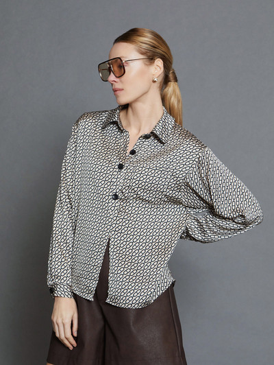 Skatie S75B01BLK Chain print shirt