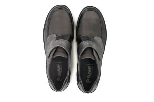 Suave Phoebe Flat velcro shoe Smoke