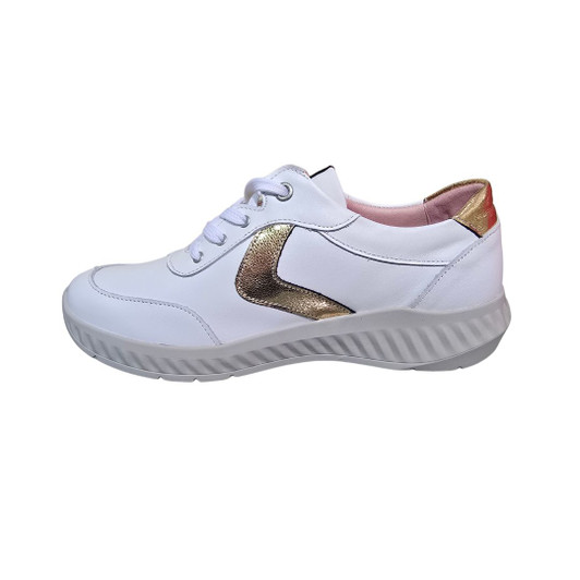 Suave Maeve Laced E Fitting Shoe White