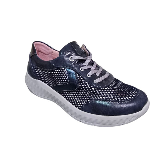 Suave Maeve Laced E Fitting Shoe Navy