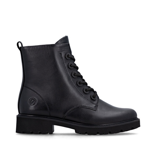 Remonte D8653-00 – Women's Classic Black Lace-Up Boots