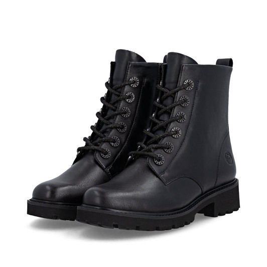 Remonte D8653-00 – Women's Classic Black Lace-Up Boots