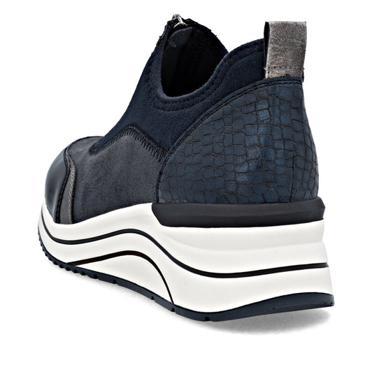Remonte D0T08-14 – Women's Navy Zip Slip-On Trainers