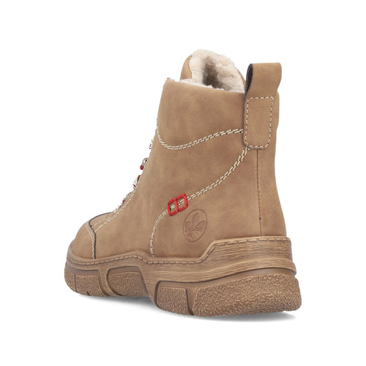 Rieker 72320-24 – Women's Tan Ankle Boots with Warm Lining