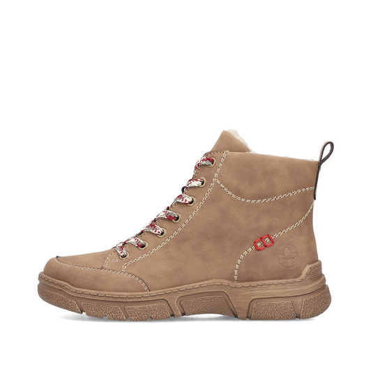 Rieker 72320-24 – Women's Tan Ankle Boots with Warm Lining