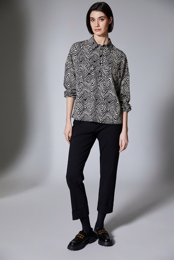 Peruzzi W25121L TURN UP TROUSER Color BLACK (9)