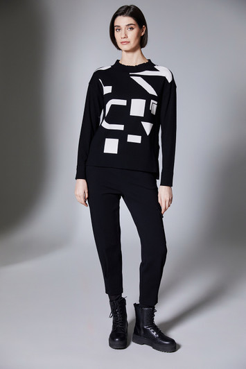 Peruzzi W25168 ABSTRACT KNIT Color GINGER BLK (76)