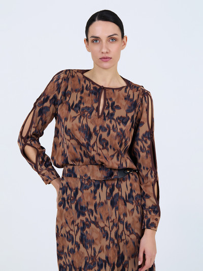 Skatie S106B06 Blouse with sleeve vents color ECR