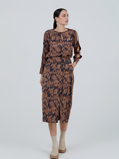 Skatie S106F01 Printed wrap skirt color ECR