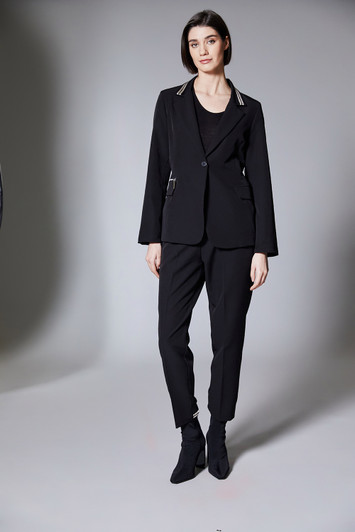 Peruzzi W25136 STRIPE TRIM BLAZER Black