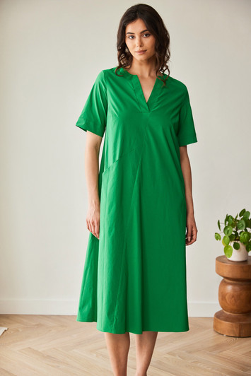 PERUZZI S26219 LONG POCKET DRESS EMERALD