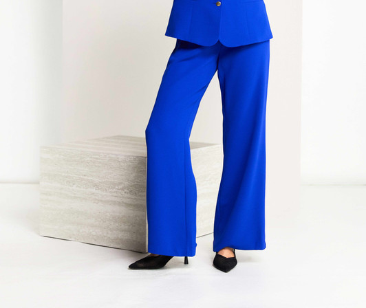 Kate Cooper KCS26152 Boot cut plain trouser with button closing Royal (68)