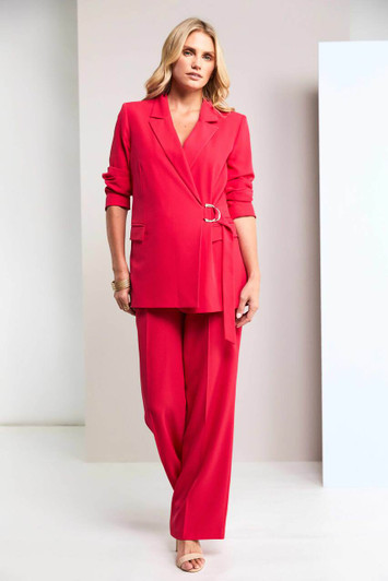 Kate Cooper KCS26117 Wide leg trouser with contrast elasticated band Poppy Red (42)
