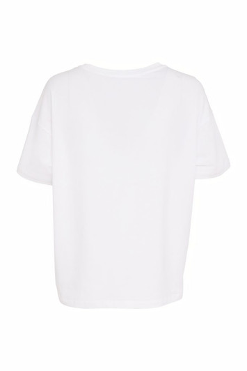 NAYA NAS26112 Jersey top with cut out detail at hem White  01