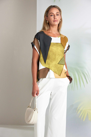 NAYA NAS26150 Multi coluor graphic print top Oasis 35