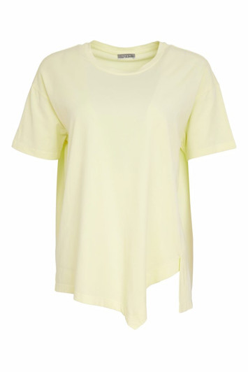 NAYA NAS26112 Jersey top with cut out detail at hem Lemon 37