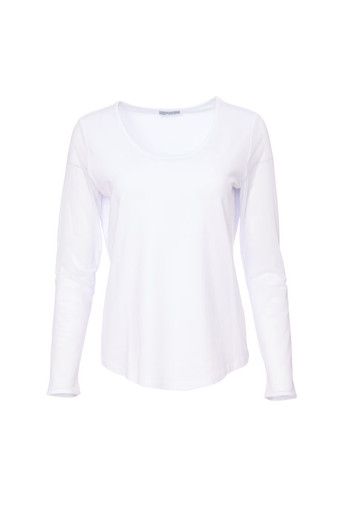 NAYA NAS26106 Jersey round neck top with mesh sleeve  Taupe 71