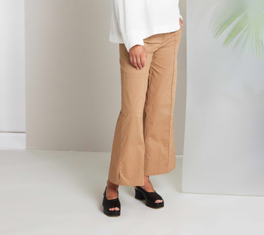 NAYA NAS26297 Wide leg trouser with pocket detail at front Biscuit  72