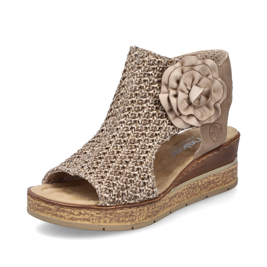 Rieker 63791-60 Over 50mm - Smooth sole - Heel/Wedge Zipper Ladies' sandals