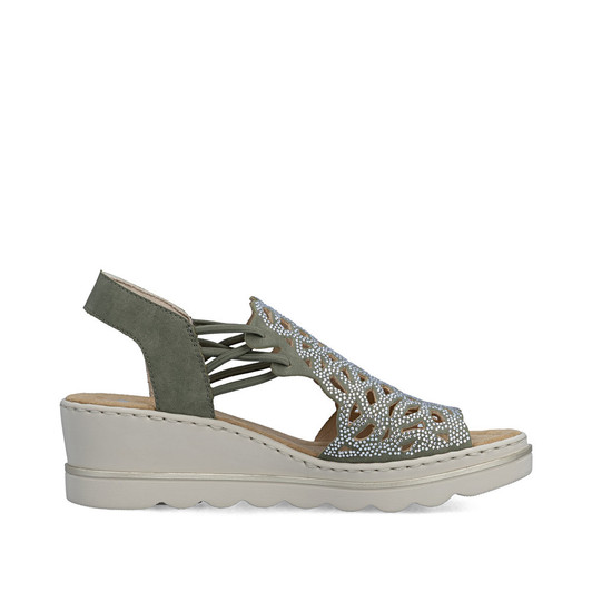 Rieker 67465-52 Sandal - from 30mm - Sport unit Elastic band (goring) Ladies' sandals