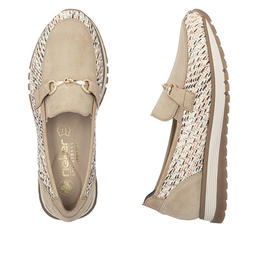 Rieker 49042-62 From 25mm - Sport sole - Heel/Wedge Elastic band (goring) Ladies shoes