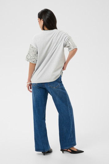 kaffe KAselvina T-shirt Sliver Grey
