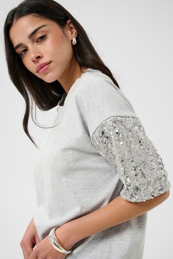 kaffe KAselvina T-shirt Sliver Grey