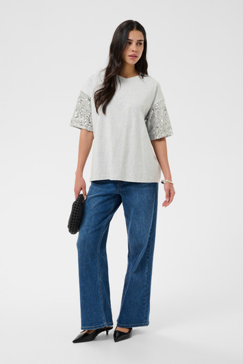 kaffe KAselvina T-shirt Sliver Grey