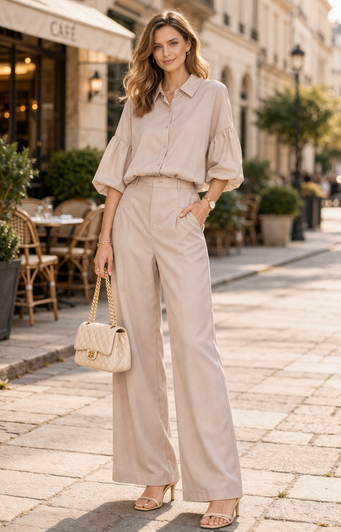 Kimara Trouser Ivy Lurex 26 Champagne