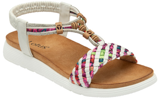 Lotus Russo Sandal White