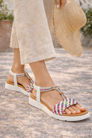 Lotus Russo Sandal White