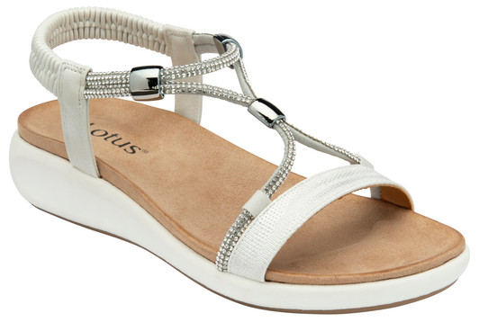 Lotus Bruna Sandal White