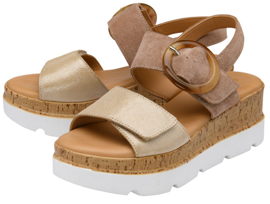 Lotus Cammie Sandal Taupe/Gold