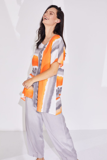 Naya NAS24255 Stripe flared top 45 (Nectarine)